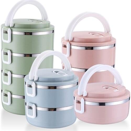 Kids Portable Lunch Box Warmer Heat Boxes Cute High Capacity Sealed Lunch Box Multi Layer Bolsa Almuerzo Food Container DG50LB