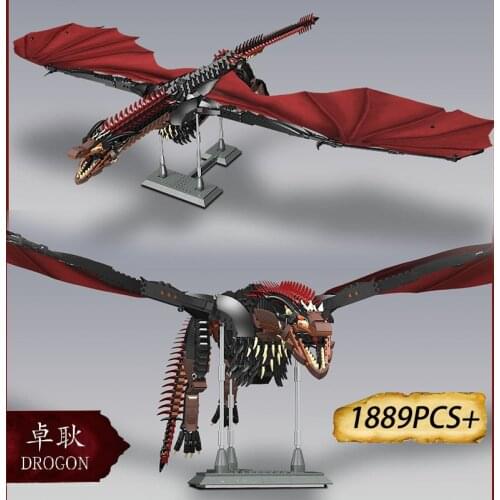 Movie Winterfell Castle Dragon Viserion Mother Black Death Balerion Anime Action Figures Building Blocks Toys