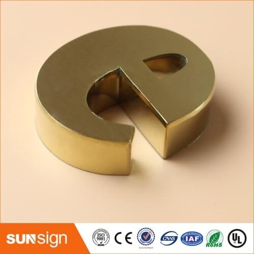 Customized 3d metal letters sign outdoor wall mounted stainless steel sign letters