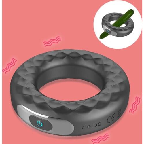 VATINE Cock Ring USB Rechargeable Sex Toys for Men Erection Lock Ring Vibrating Penis Ring Delay Ejaculation 10 Frequency