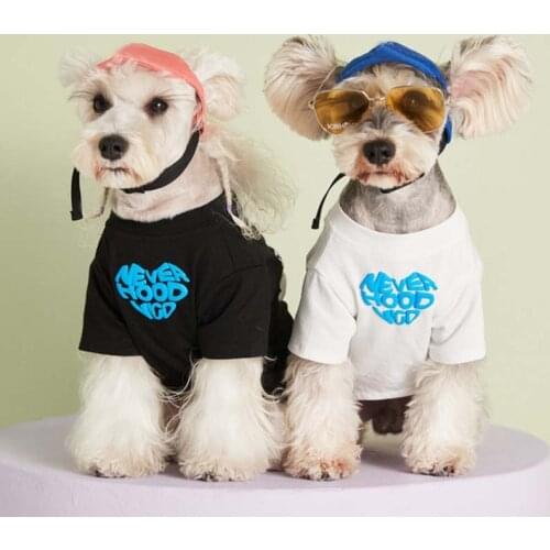 Pet clothes summer thin love cloud T-shirt Teddy Schnauzer shiba inu cat bichon dog costume