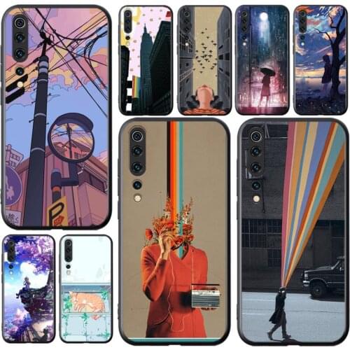 Aesthetic Style Painting Art For Xiaomi Mi 11i 11 10T 10 9T 9 A3 8 Lite CC9 SE Note10 Lite Ultra Pro Soft Silicone Phone Case