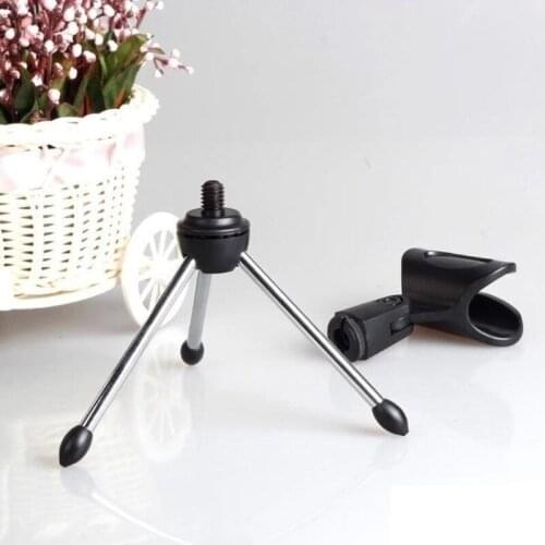 N7MC Desktop Tripod Microphone Stand Portable Mic Table Stand Universal Adjustable Desktop Mic Stand for Outdoor Activity