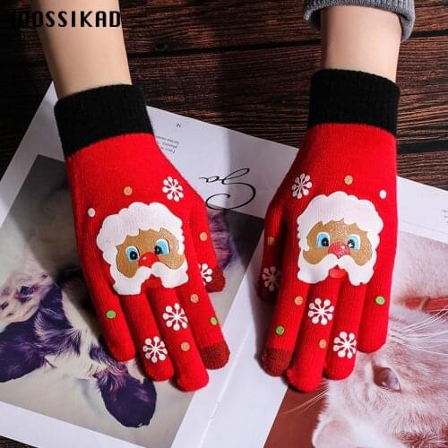 Glove Women Winter Touch Screen Gloves Christmas present Warm Luva Hiver Femme Guantes Winter Hiver Invierno Guantes Mujer