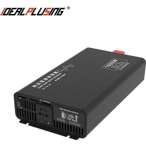 Portable intelligent car power inverter 1000w dc 12v 24v 48v to 110vac 120vac 220vac 230vac converter