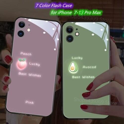 Shining Protect Phone shockproof Glasses Cover For Apple iPhone 7 8 Plus 11 XS XR MAX Sound Acoustic Control Mobile Phone Case