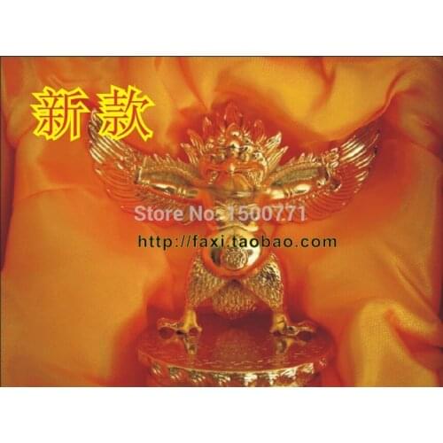 Buddha statue/ Alloy of copper gilded Garuda Buddha Temple, golden roc essential law of God