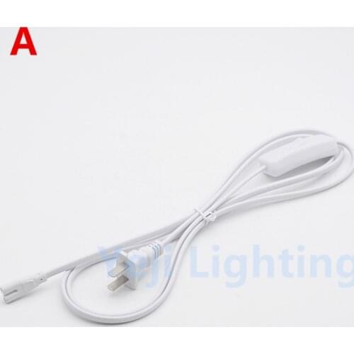 T5 plug cable with button switch USB plug wire with push switch Power Cord Extension Cords for table lamp desk light fittings