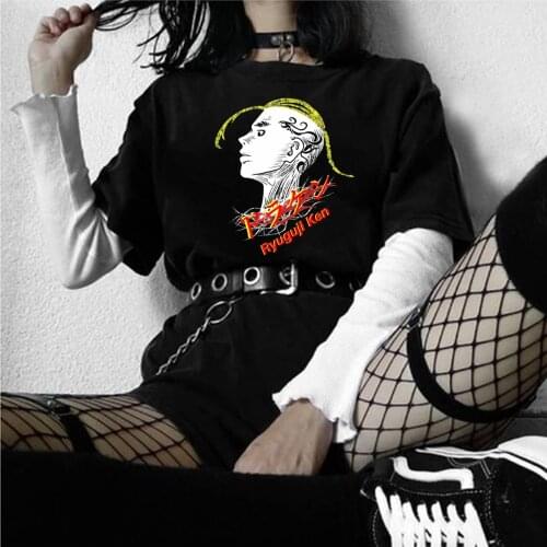 Tokyo Revengers Hot Anime T-Shirt Men Women Cotton Personality Ryuguji Ken T-Shirt Casual Clothes Short Sleeve Men Women Unisex