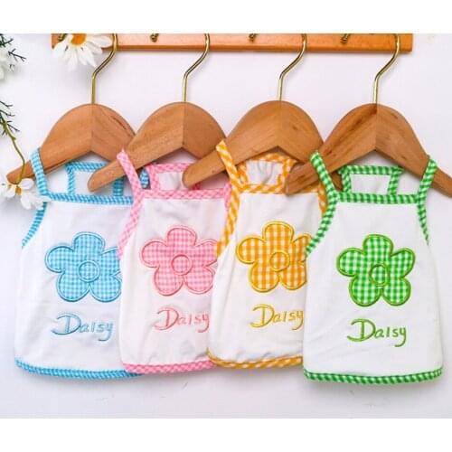 Spring summer flower vest suspender pet clothes dog vest T Shirt Pug Apparel Puppy Dog Clothes Pet Cat Vest
