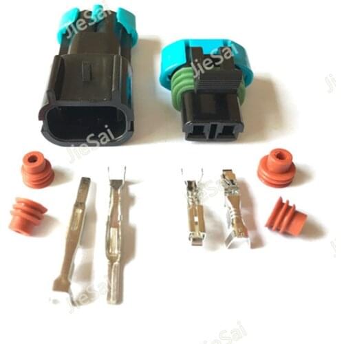 15300027 15300002 Female Male GM 2 Pin Weather Pack Waterproof Sensor Fan Electronic Plug Automotive Wiring Connector