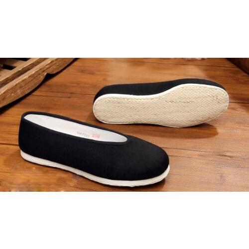 Top quality Beijing BIG SIZE handmade Multi-layer sole vintage Chinese Shoes Kung Fu Tai chi Martial Arts wushu shoes EU47