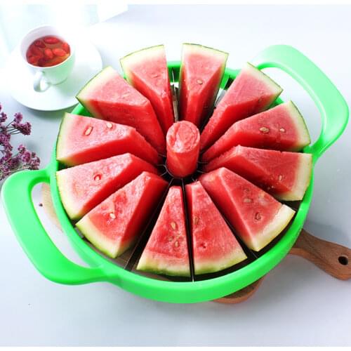 1PC Watermelon Slicer Cutter Stainless Steel Large Size Sliced Watermelon Cantaloupe Slicer Fruit Divider Kitchen Gadgets