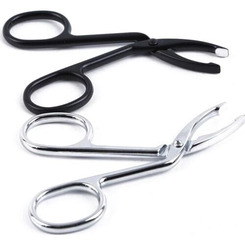 1Pc Elbow Scissors Tweezers Pliers Eyebrow Tweezer Hair Beauty Slanted Puller Extension Eye Makeup Tools Accessories