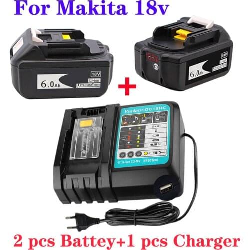 100% New Original BL1860 Rechargeable Battery 18 V 6000mAh Lithium ion for Makita 18v Battery BL1840 BL1850 BL1830 BL1860B