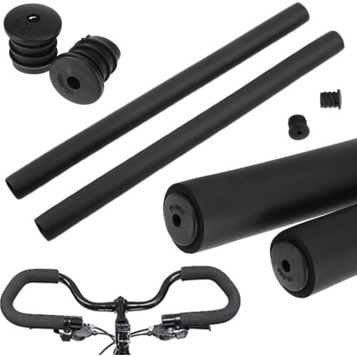 2Pcs Black Bike Bicycle Handlebar Grip Mountain Bike Sponge Foam Rubber Smooth Tube Handlebar Grips Cover Bicycle Accessories