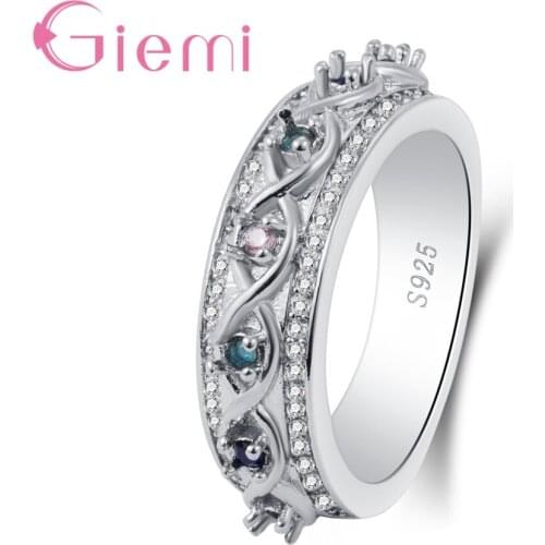 AAAAA Zircon Stackable Rings for Women Simple Cross 925 Sterling Silver Wedding Jewelry Delicate Girlfriend Gifts