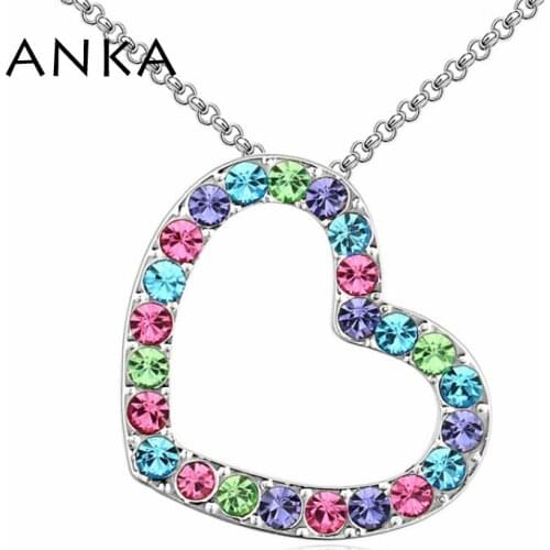 2020 Promotion Trendy Women Pendant Necklace Jewelry Collares Free Shipping New Heart Rhinestone Necklace #104355