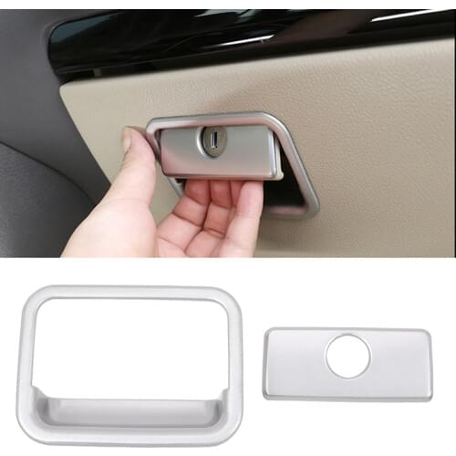For Toyota Land Cruiser Prado FJ150 FJ 150 LC150 2010-2018 Car ABS Matte Silver Interior Glove Cover Trim Accessories