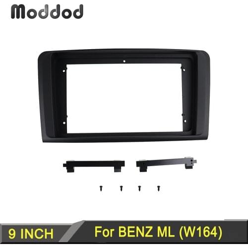 9 Inch Car Radio Fascias for MERCEDE BENZ ML W164 2006-2010 Dashboard Installation Trim Kit Frame Stereo Panel GPS Player Bezel