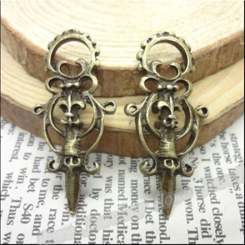 18pcs/Lot Bronze Arrow Connector Charms, For women DIY Necklace Aesthetic Accessories Vintage Fashion Jewelry Making Supplies