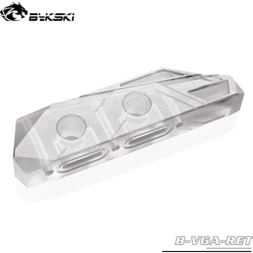 BYKSKI GPU Terminal Block for Graphics Computer GPU Cooling Water Block Cooler Kit Transparent Base for Acrylic Computer GPU