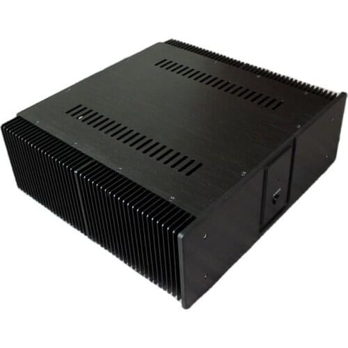 Size D410 W440 H150 DAC Amplifier Case Aluminum Chassis Power Supply DIY Box Preamp Amp Headphone Home Audio Enclosure WA30