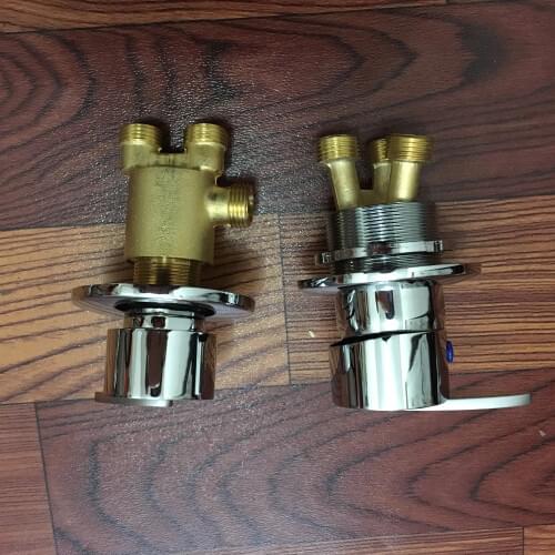 MTTUZK Jacuzzi faucet accessories split type hot and cold water mixing switch 1 in 2 out water separator bath switching valve