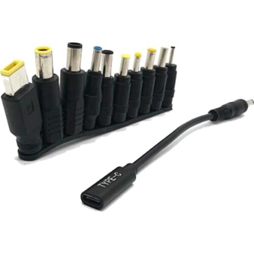 NEW-USB Type C PD Power Adapter Converter DC Plug Connector Cable Cord 5.5X2.1 mm Male for Asus for Toshiba Laptop Adapter