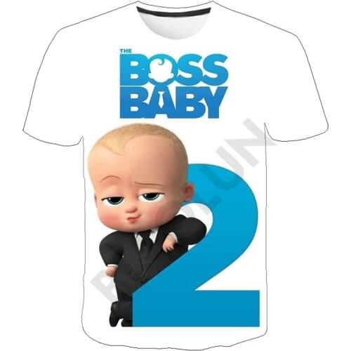 New Fashion Trend Tops tee Casual Loose Cute Childrens Short Sleeve 3D Print T-shirt Baby Boss Boys Girls O-Neck Tshirt 4T-14T