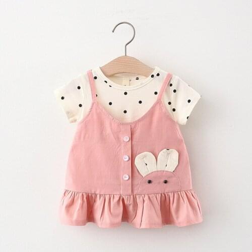 Menoea 2021 Baby Girls Dress New Fashion Kids Party Lovely Costumes Toddler Suspender Clothes Cartoon Bunny Girl Dresses Clothes