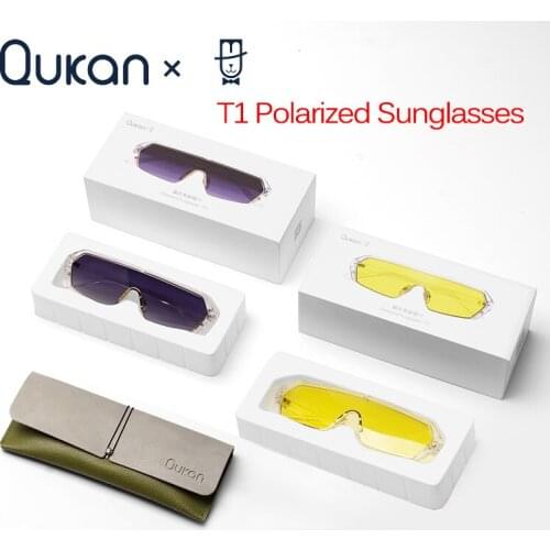 Xiaomi Qukan T1 Polarized Sunglasses Driving Lens Transparent Color-changing HD Polarized Anti-UV Block Glare Sun Glasses Unisex