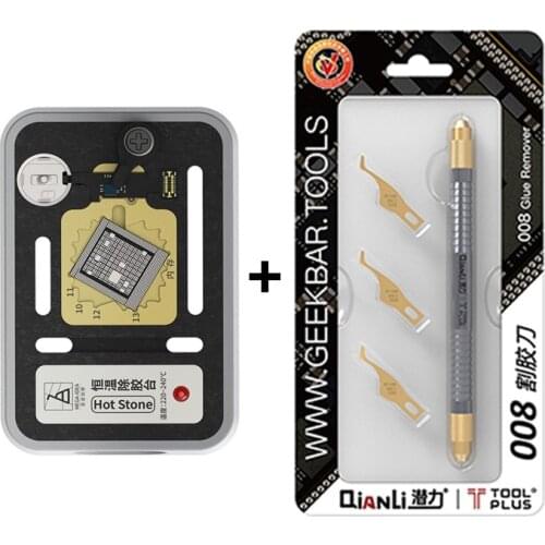 Qianli MEGA-IDEA Hot Stone Glue Removal Constant Temperature Heating Platform for CPU A10 A11 A12 A13 Glue Remover Knife 007 008