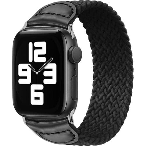 2021 Braided Solo Loop Nylon fabric Strap For Apple Watch band 44mm 40mm 38mm 42mm Elastic Bracelet for iWatch Series 6 SE 5 4 3