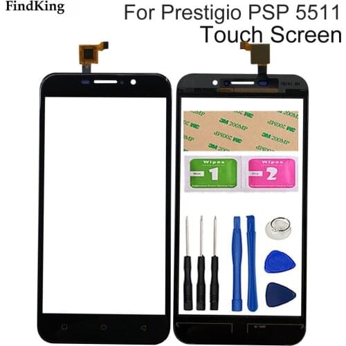 Touch Screen For Prestigio Grace M5 LTE PSP 5511 PSP5511 Touch Screen Digitizer Panel Front Glass Sensor Tools 3M GLue Wes
