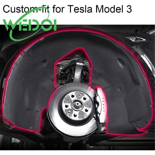 Front Wheel Noise Insulation Cotton For Tesla Model 3/Y Sound Insulation Cotton Flame Wheel Sound Deadening Mat