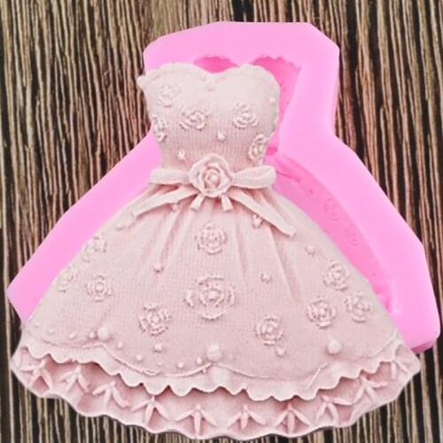Sugarcraft Dress Silicone Mold Cake Decorating Tools Confectionery Fondant Molds Candy Polymer Clay Chocolate Gumpaste Moulds