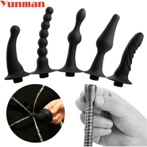 Silicone Anal & Vaginal Cleaning Head Anus Enema Tool Anal Vaginal Washing Enemator Anal Nozzles Douche Sex Toys For Man Woman