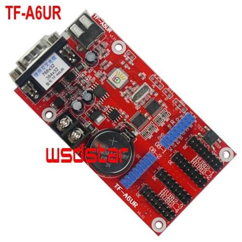 TF-A6UR USB LED controller 768*32 384*64 2*HUB08 & 4*HUB12 Single & Dual color LED controller card