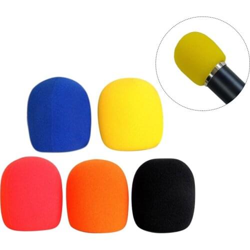 5pcs/lot Universal Mic Accessories Foam Cover Handheld Microphone Windshield Sponge Cap Ball Shape Microphone Windscreen for KTV