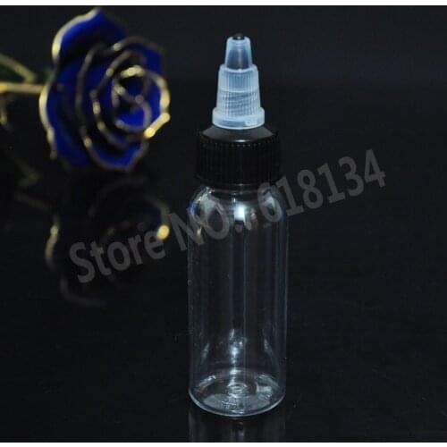 High quality 30ml clear PET plastic liquid dropper bottle with twisted cap