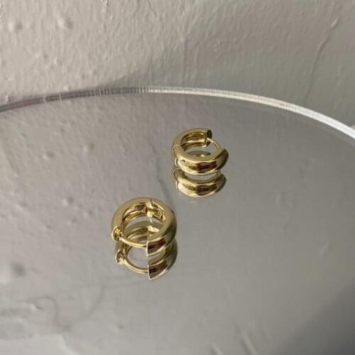 2021 Trendy Minimalist Metal Hoop Earring For Woman Simple Cute Round Shape Statement Earrings Accessories Brincos Jewelry Gift