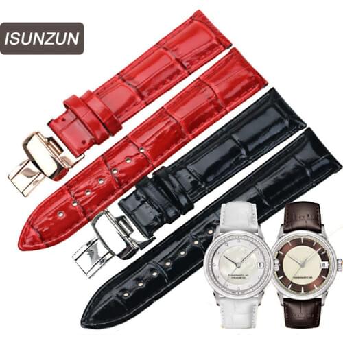 ISUNZUN Womens Watch Strap For Tissot 1853 Haozhi Series T086.207 Watchband With 18MM T086 Leather Watch Strap