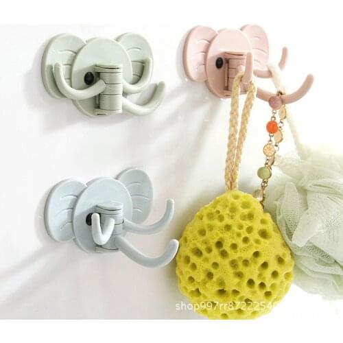 1Pcs Creative hook cute elephant hook home decoration wall nail-free animal hook multi-purpose strong viscose seamless hook over