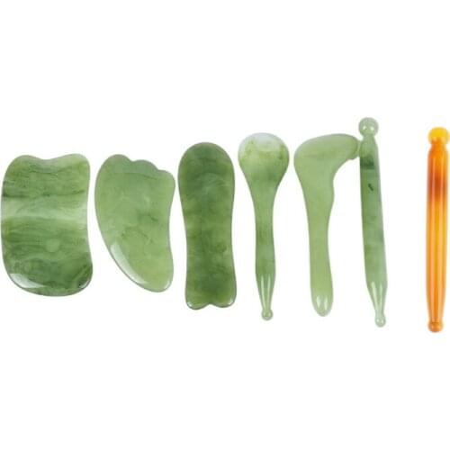 1PCS Natural Jade Stone Guasha Massage Tool SPA Therapy GuaSha Massager GuaSha Tools For Body Health Care