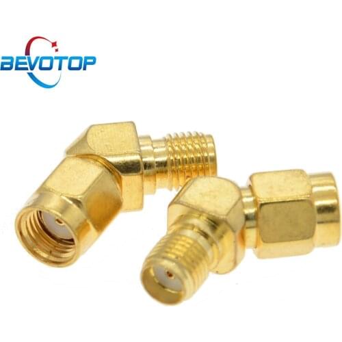 10 PCS/lot 45 Degree Adapter Connector for FPV Race Goggle Antenna Converter RP-SMA Male to SMA Female 135 Degree Adapter