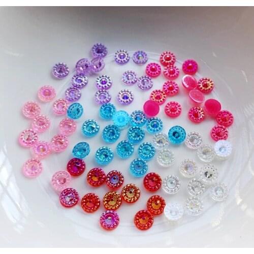 1000PCS 5mm Nail Art 3D round Resin Nail Art Accessories Rhinestone Decorations Manicure DIY Tips -HA32