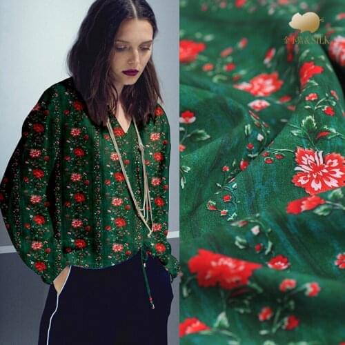 112cm silk elastic double Joe fabric anti-wrinkle silk fabric for dress digital inkjet silk fabric material wholesale silk cloth