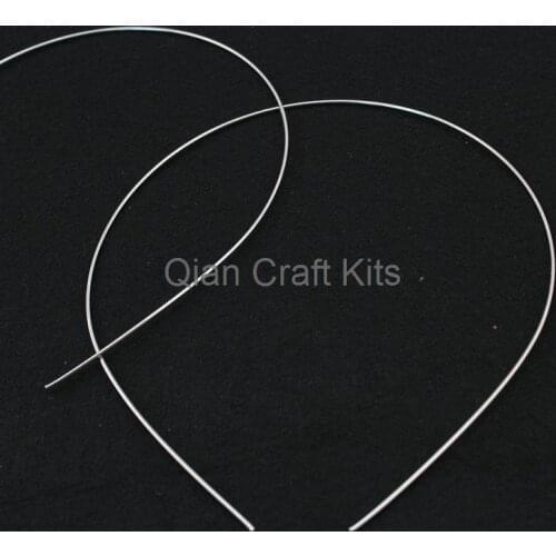 50pcs Silver Metal Headbands 1mm for beading comfort. Shiny, plain and simple