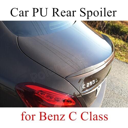 Car Styling For M-ercedes for B-enz C Class Car Carbon Fiber Rear Spoiler Wing Trunk Lip Real 5 colors for choice